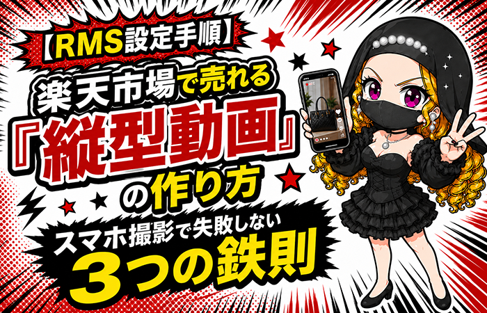 【RMS設定手順】楽天市場で売れる「縦型動画」の作り方｜スマホ撮影で失敗しない3つの鉄則