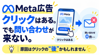 Meta広告でクリックはあるのに問い合わせが来ない原因
